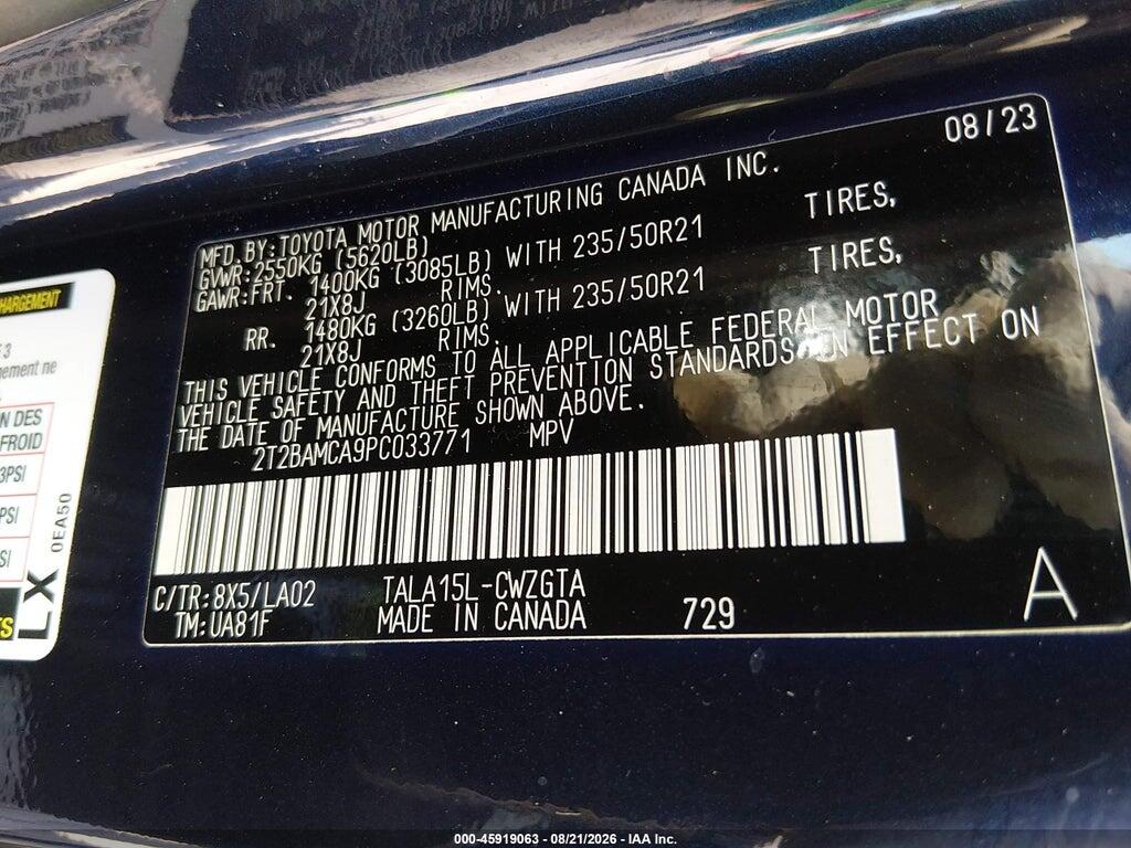 2T2BAMCA9PC033771 2023 LEXUS RX 350 photo no. 9