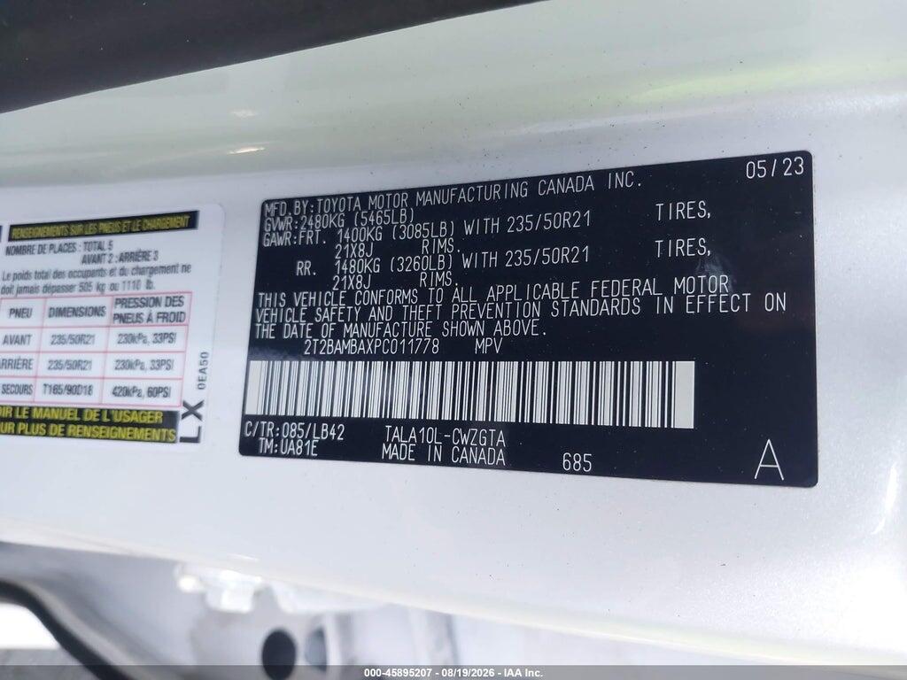2T2BAMBAXPC011778 2023 LEXUS RX 350 photo no. 9