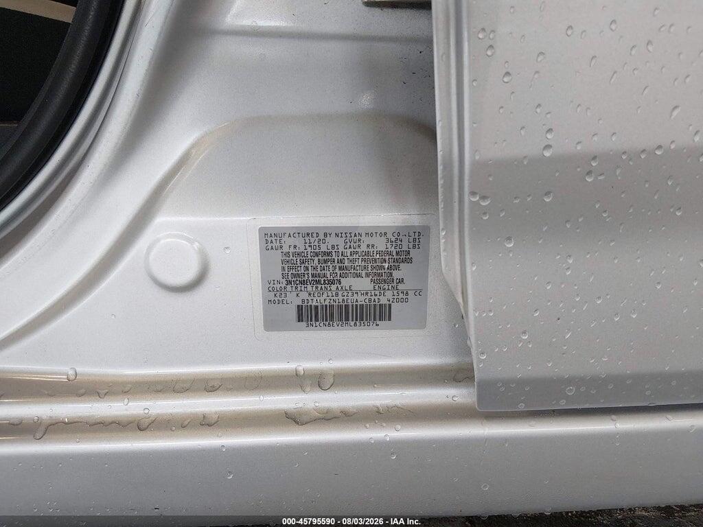 3N1CN8EV2ML835076 2021 NISSAN VERSA photo no. 9