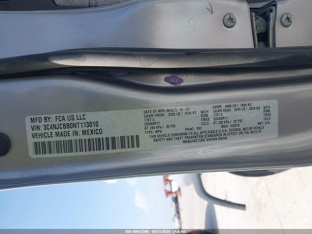 3C4NJCBB0NT113010 2022 JEEP COMPASS photo no. 9