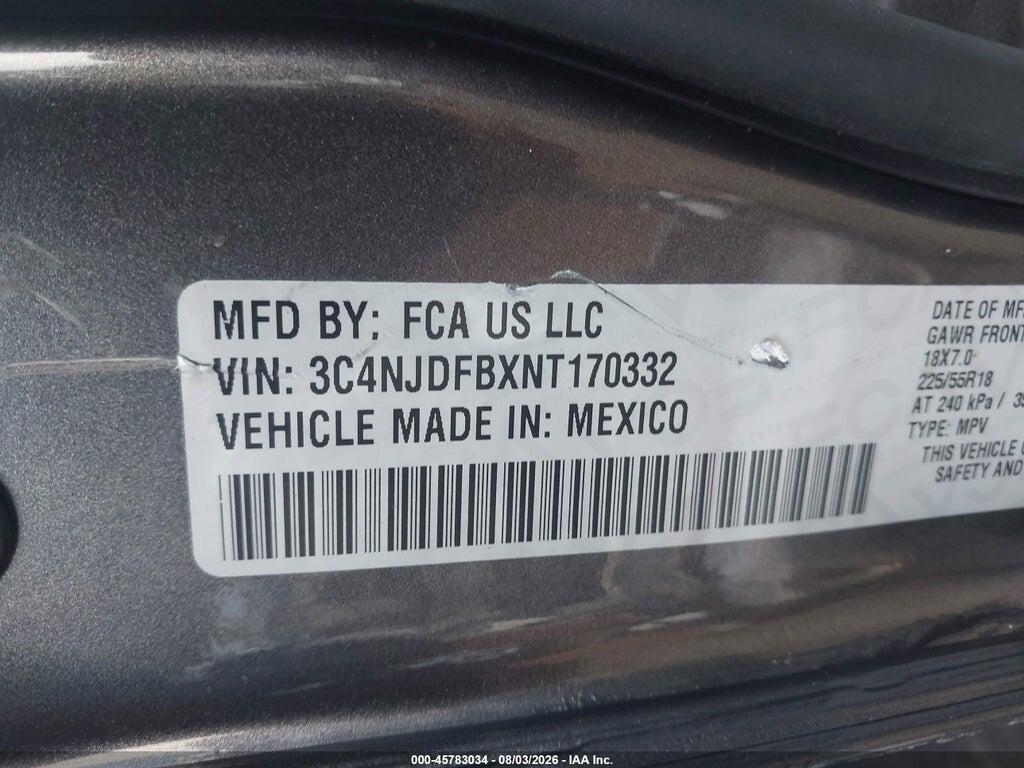 3C4NJDFBXNT170332 2022 JEEP COMPASS photo no. 9