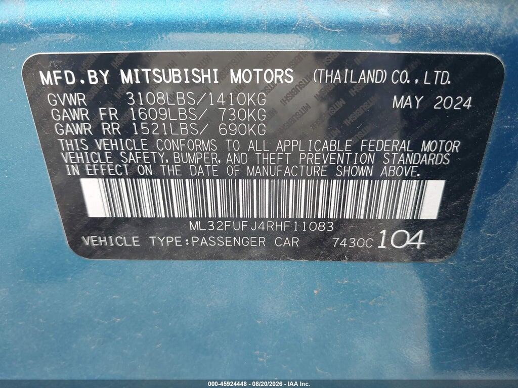 ML32FUFJ4RHF11083 2024 MITSUBISHI MIRAGE G4 photo no. 9