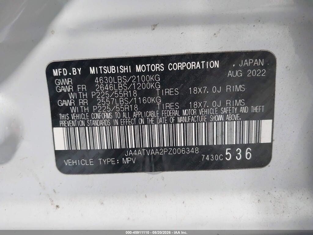 JA4ATVAA2PZ006348 2023 MITSUBISHI ECLIPSE CROSS photo no. 9