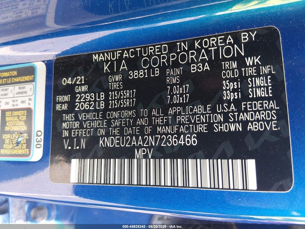 KNDEU2AA2N7236466 2022 KIA SELTOS photo no. 9
