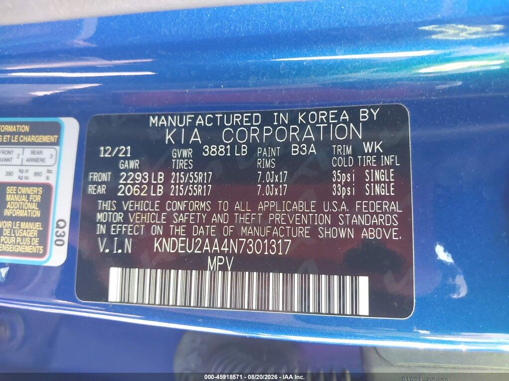 KNDEU2AA4N7301317 2022 KIA SELTOS photo no. 9