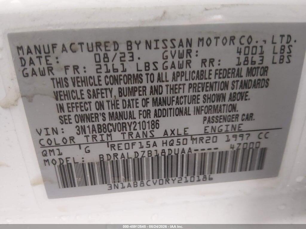 3N1AB8CV0RY210186 2024 NISSAN SENTRA photo no. 9