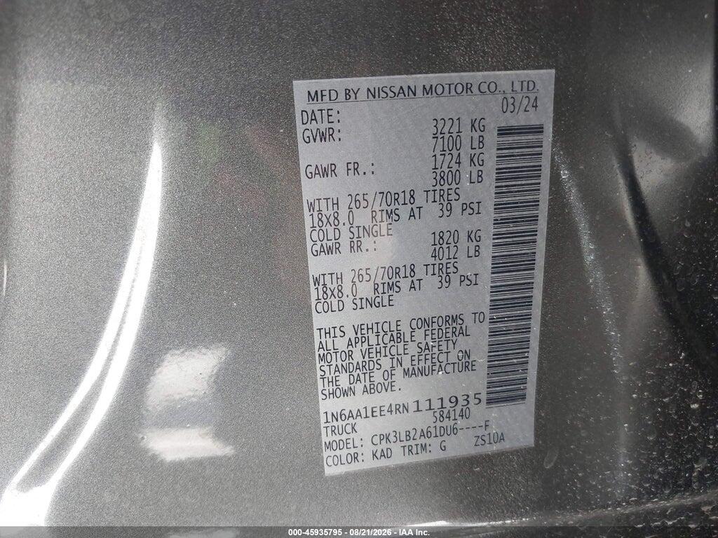 1N6AA1EE4RN111935 2024 NISSAN TITAN photo no. 9