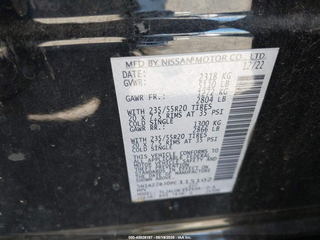 5N1AZ2BJ0PC115102 2023 NISSAN MURANO photo no. 9