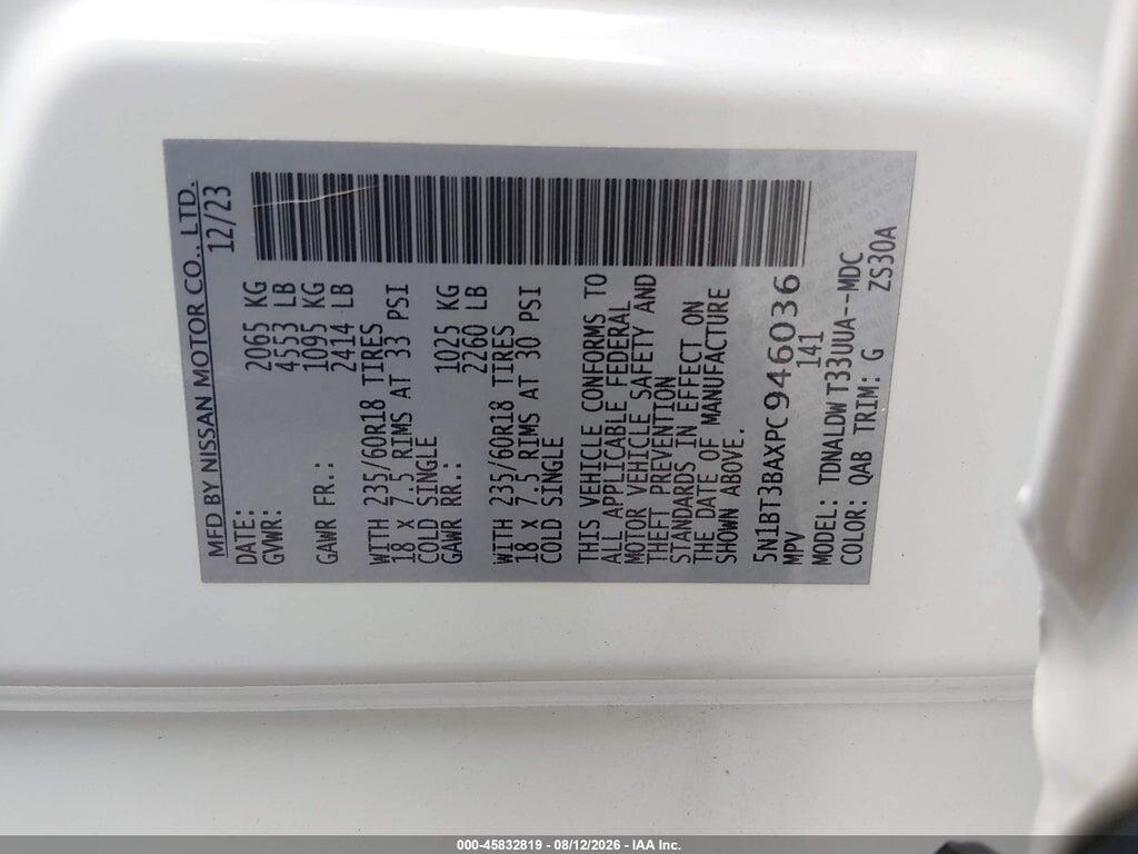 5N1BT3BAXPC946036 2023 NISSAN ROGUE photo no. 9