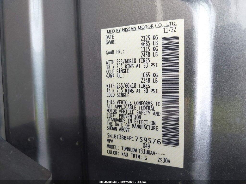 5N1BT3BB4PC759576 2023 NISSAN ROGUE photo no. 9