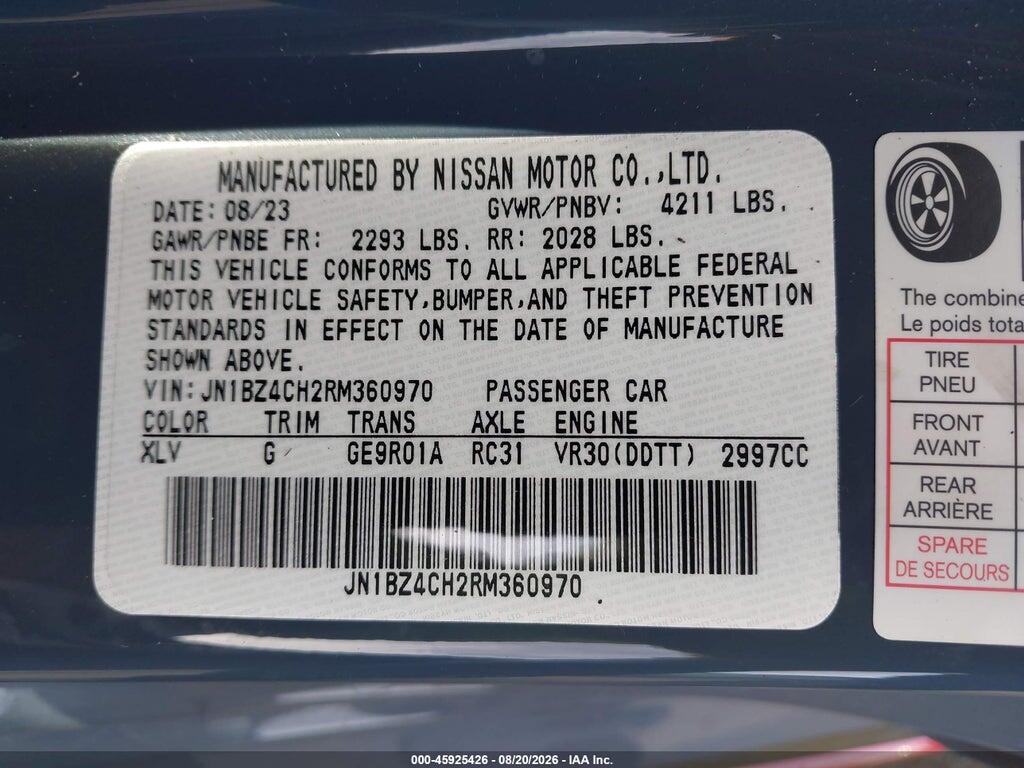 JN1BZ4CH2RM360970 2024 NISSAN Z photo no. 9