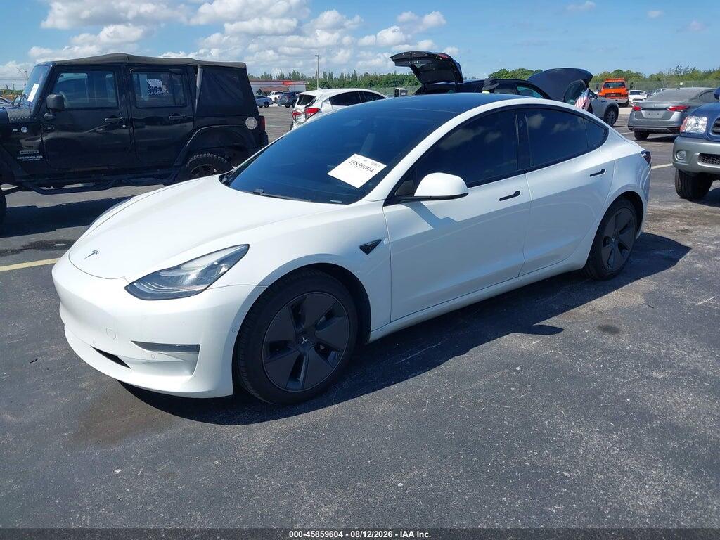 5YJ3E1EA4MF854342 2021 TESLA MODEL 3 photo no. 2