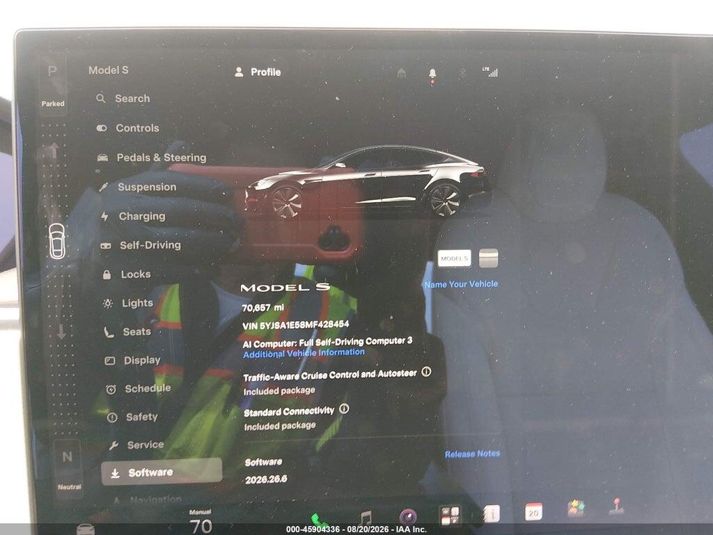 5YJSA1E58MF428454 2021 TESLA MODEL S photo no. 7