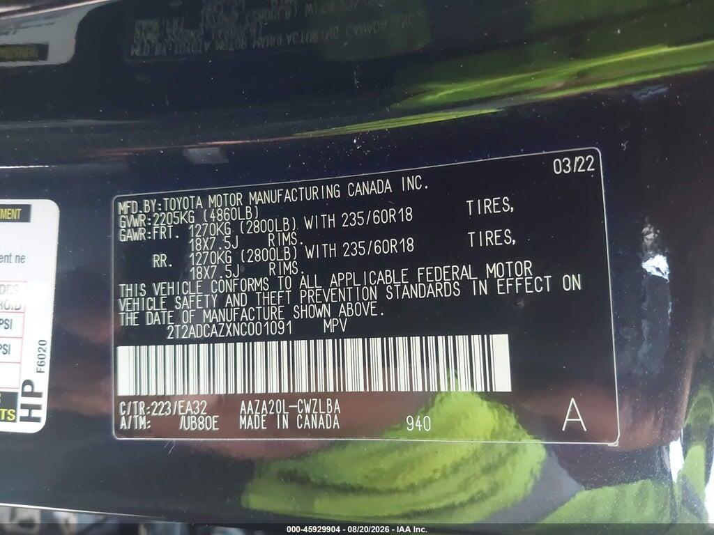 2T2ADCAZXNC001091 2022 LEXUS NX 250 photo no. 9