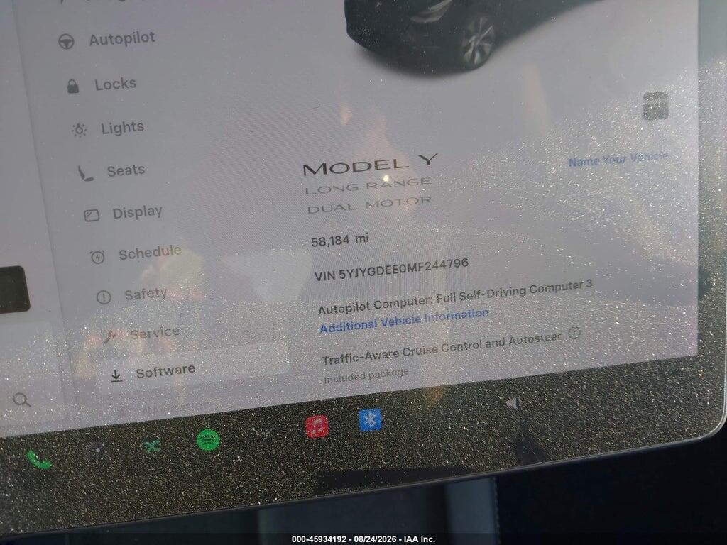 5YJYGDEE0MF244796 2021 TESLA MODEL Y photo no. 7