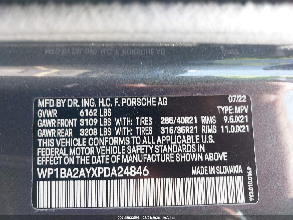 WP1BA2AYXPDA24846 2023 PORSCHE CAYENNE COUPE photo no. 9