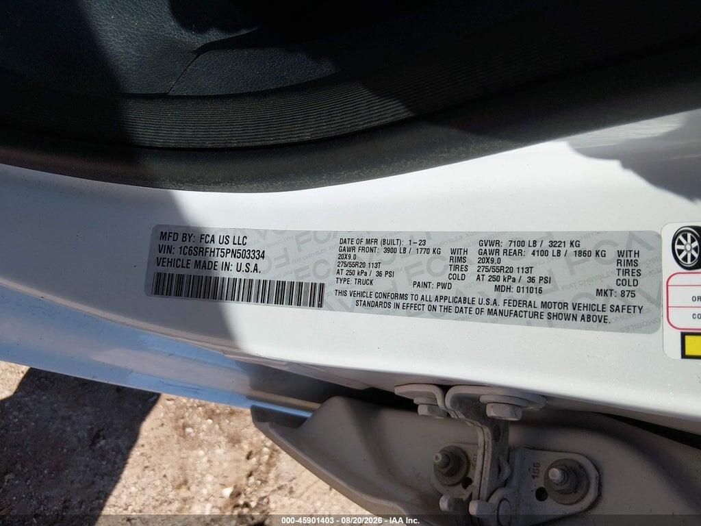 1C6SRFHT5PN503334 2023 RAM 1500 photo no. 9