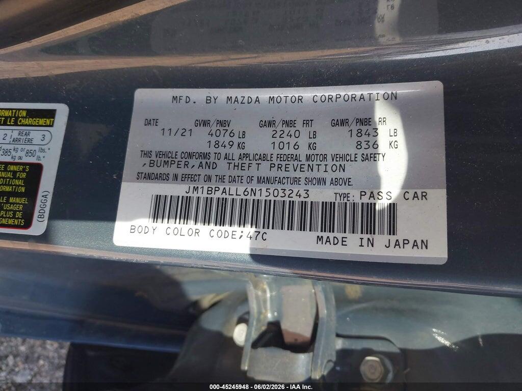 JM1BPALL6N1503243 2022 MAZDA MAZDA3 photo no. 9