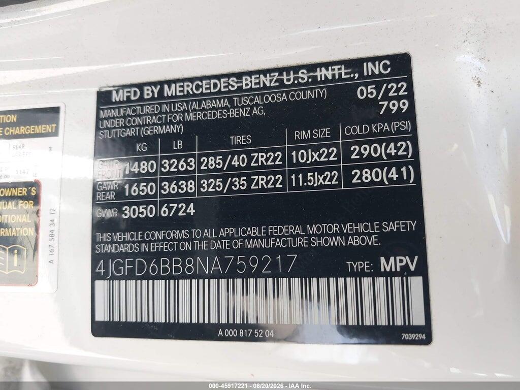 4JGFD6BB8NA759217 2022 MERCEDES-BENZ AMG GLE 53 COUPE photo no. 9