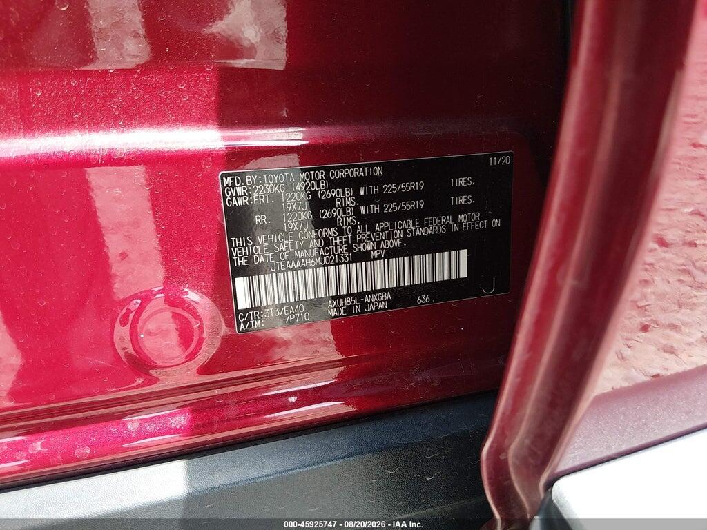 JTEAAAAH6MJ021331 2021 TOYOTA VENZA photo no. 9
