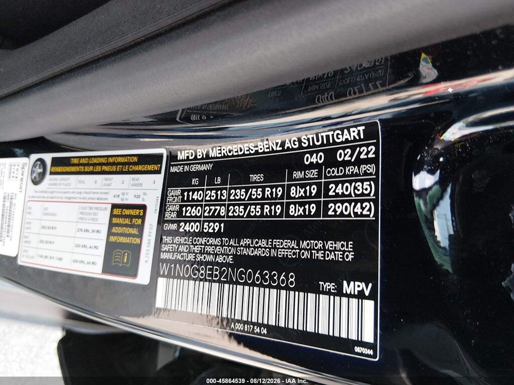 W1N0G8EB2NG063368 2022 MERCEDES-BENZ GLC 300 photo no. 9