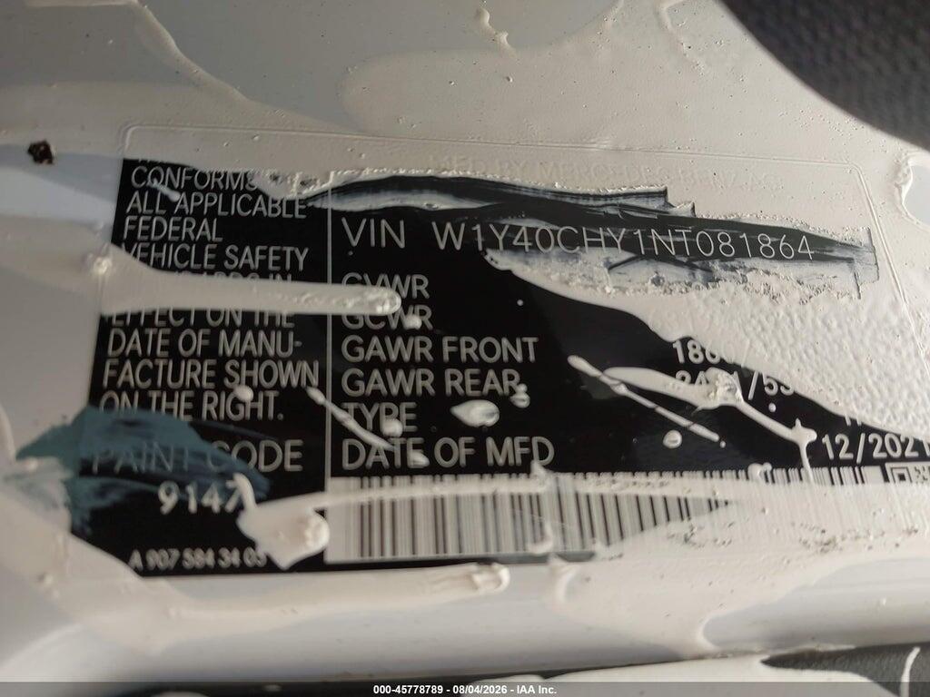 W1Y40CHY1NT081864 2022 MERCEDES-BENZ SPRINTER 2500 photo no. 9