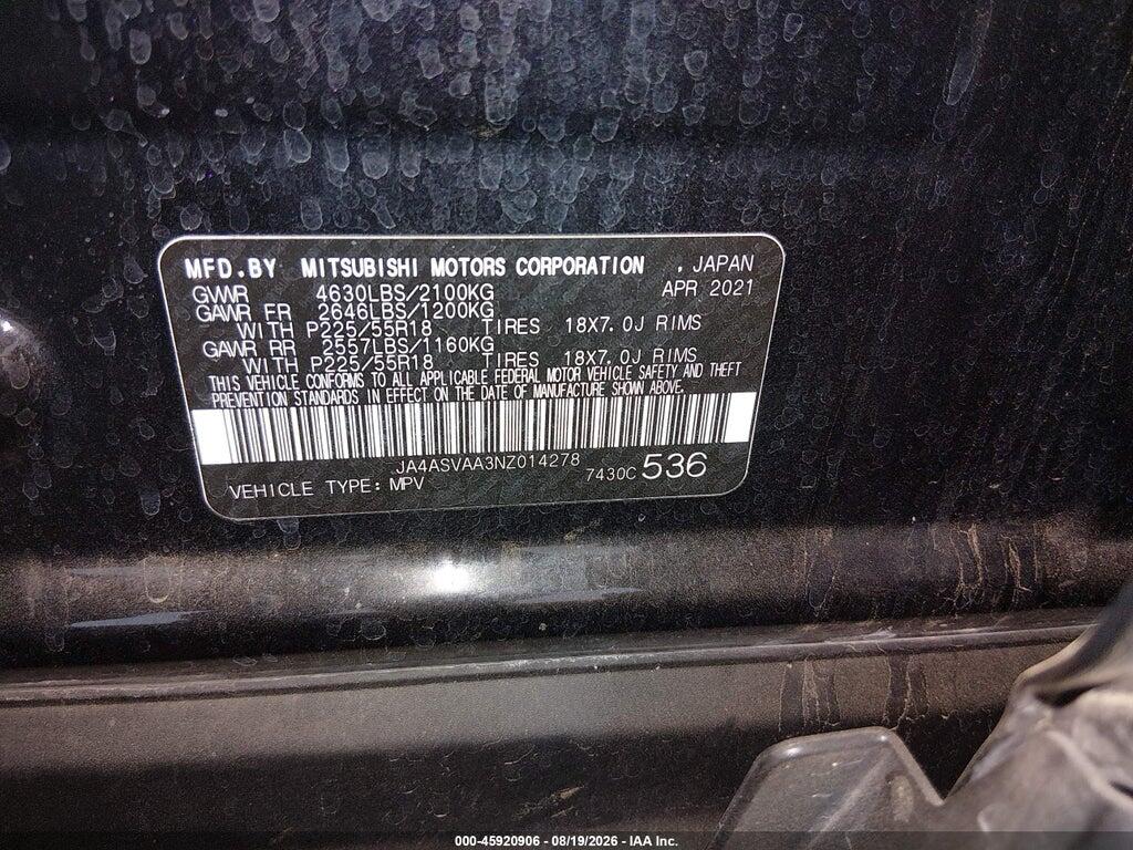 JA4ASVAA3NZ014278 2022 MITSUBISHI ECLIPSE CROSS photo no. 9