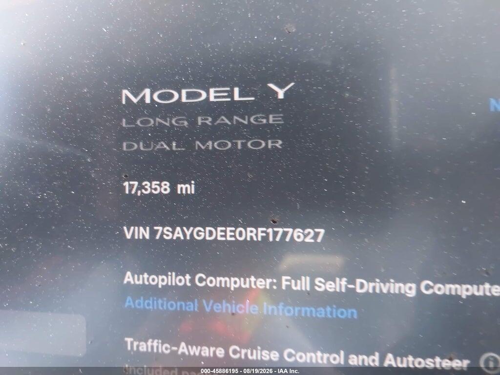7SAYGDEE0RF177627 2024 TESLA MODEL Y photo no. 7