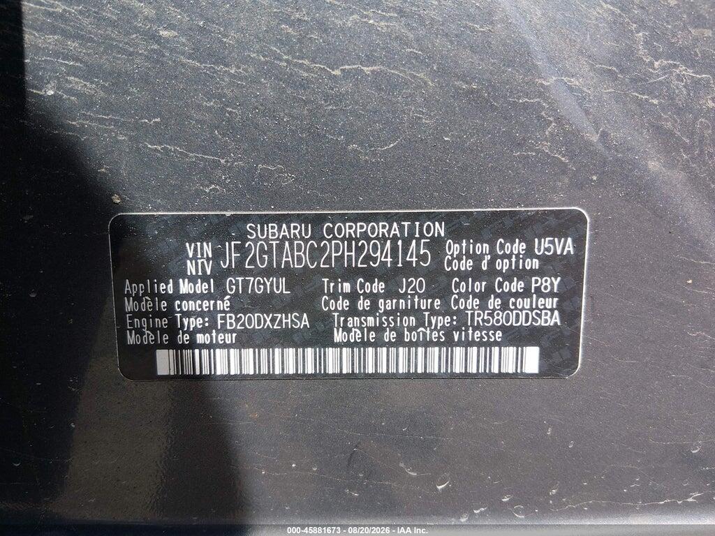 JF2GTABC2PH294145 2023 SUBARU CROSSTREK photo no. 9