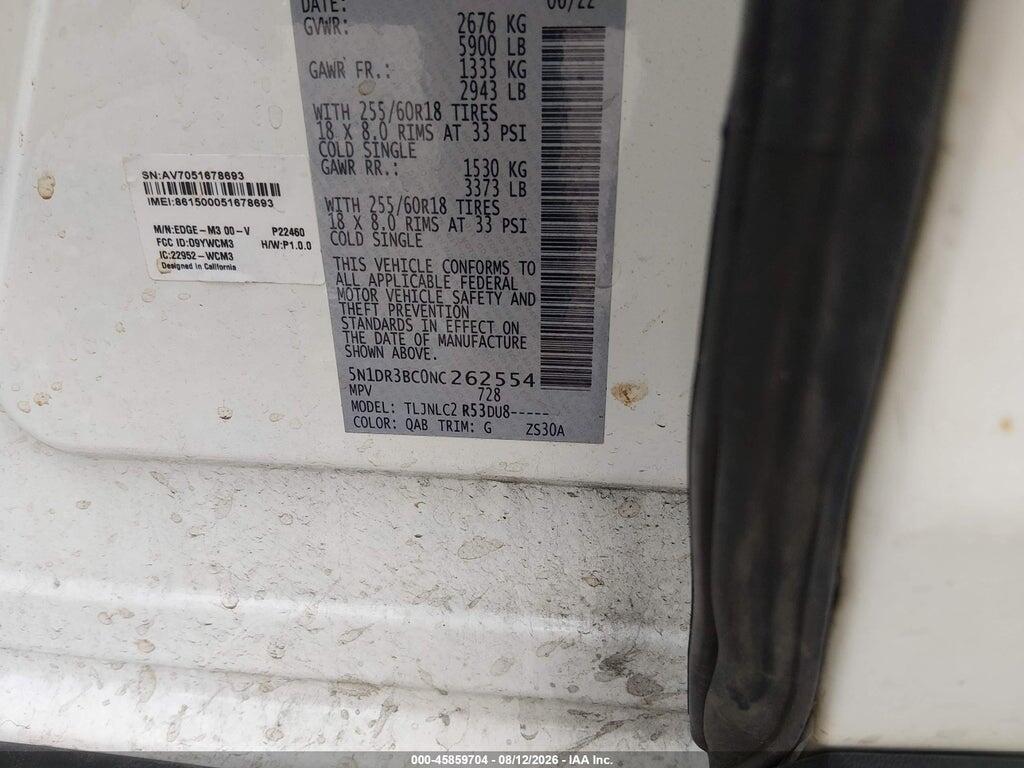 5N1DR3BC0NC262554 2022 NISSAN PATHFINDER photo no. 9