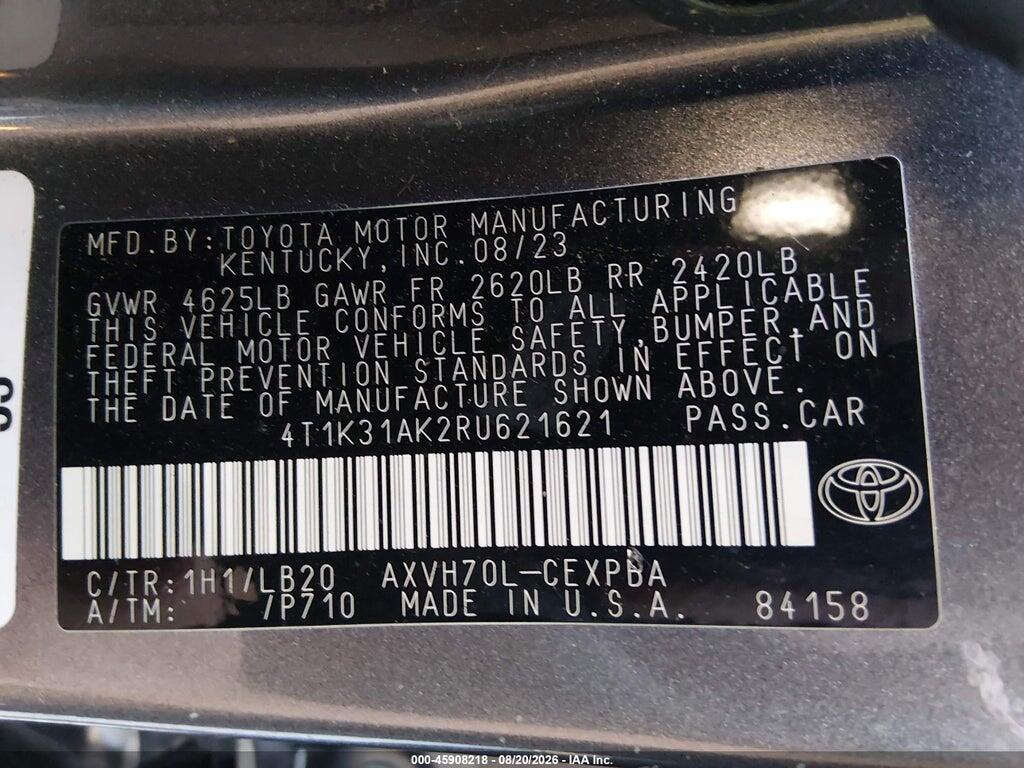 4T1K31AK2RU621621 2024 TOYOTA CAMRY HYBRID photo no. 9