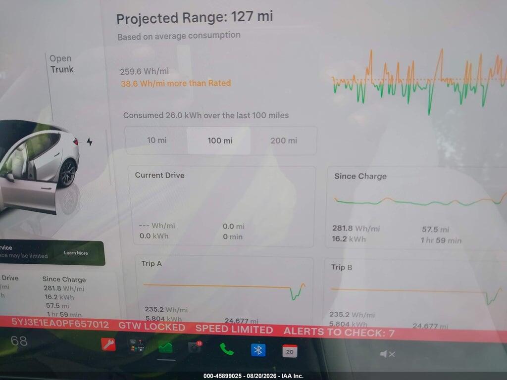 5YJ3E1EA0PF657012 2023 TESLA MODEL 3 photo no. 7