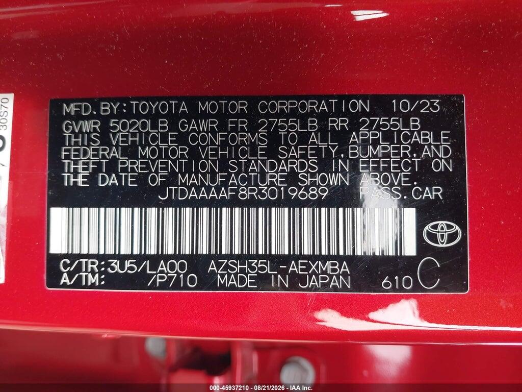 JTDAAAAF8R3019689 2024 TOYOTA CROWN photo no. 9