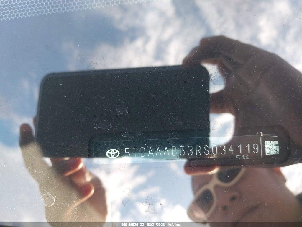 5TDAAAB53RS034119 2024 TOYOTA GRAND HIGHLANDER photo no. 9