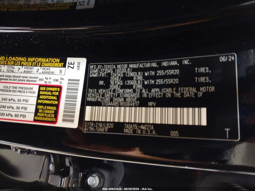5TDAAAB51RS064817 2024 TOYOTA GRAND HIGHLANDER photo no. 9