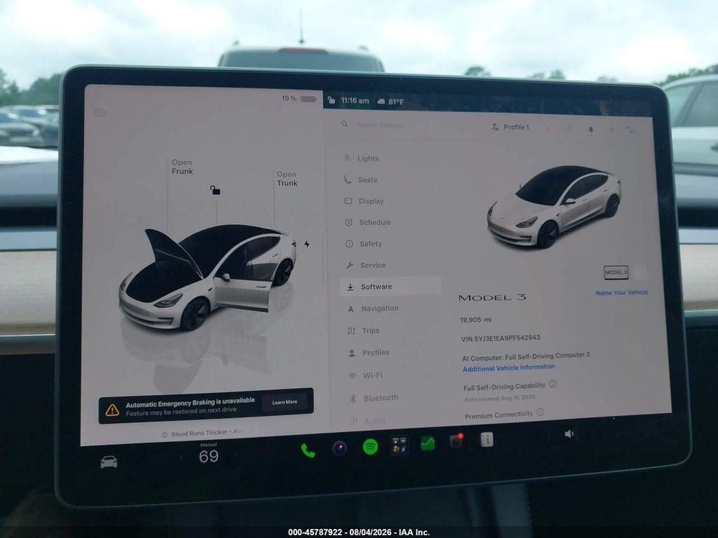 5YJ3E1EA9PF542943 2023 TESLA MODEL 3 photo no. 7