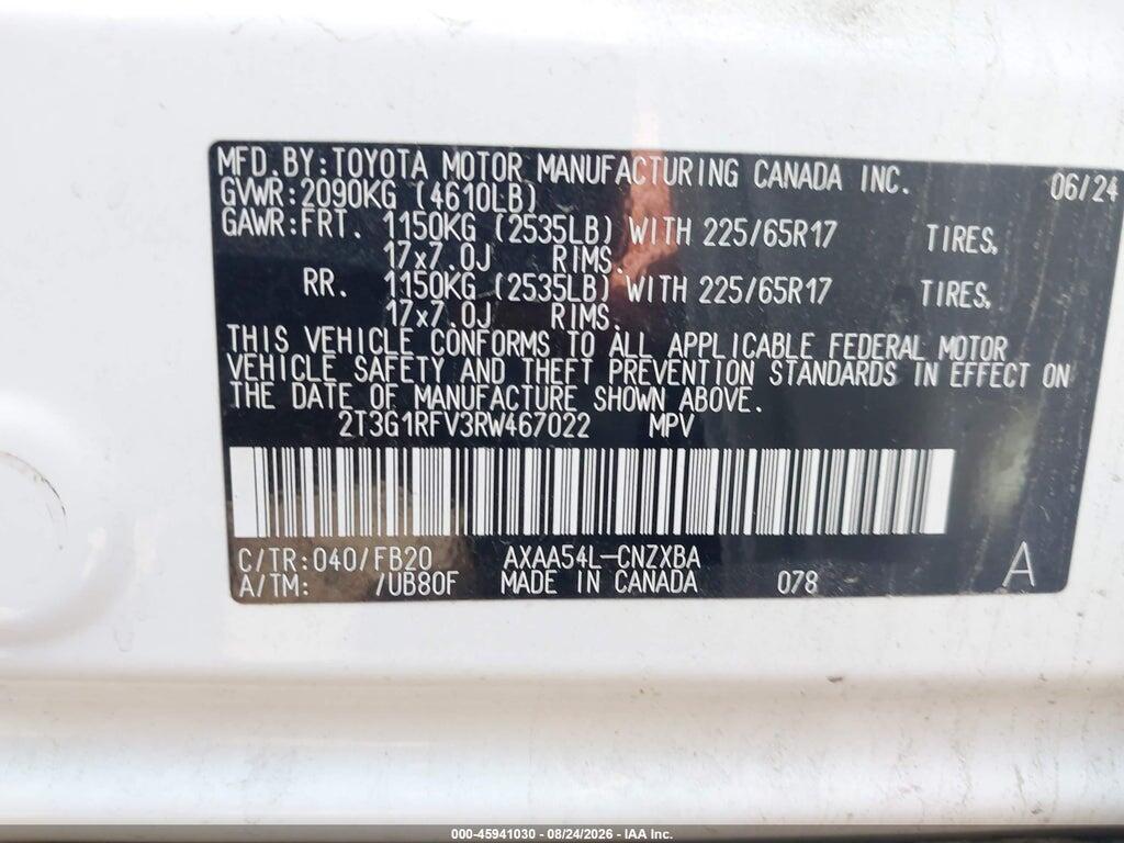 2T3G1RFV3RW467022 2024 TOYOTA RAV4 photo no. 9