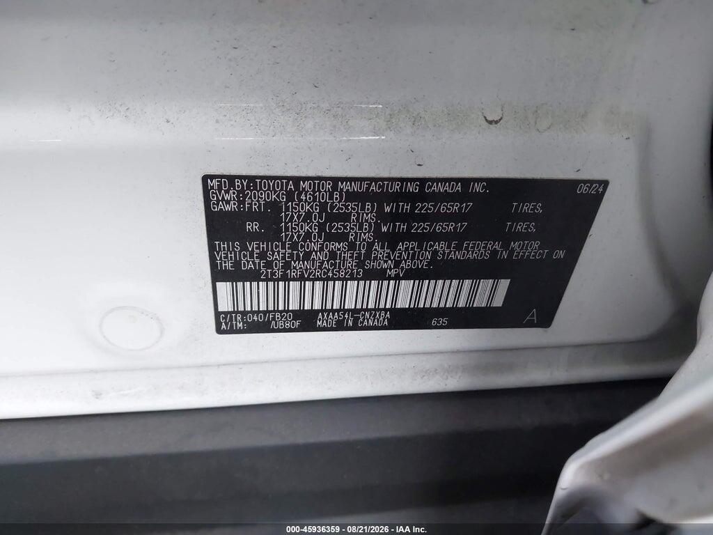 2T3F1RFV2RC458213 2024 TOYOTA RAV4 photo no. 9