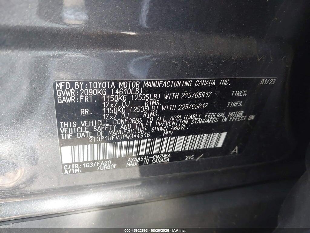 2T3P1RFV3PW344916 2023 TOYOTA RAV4 photo no. 9