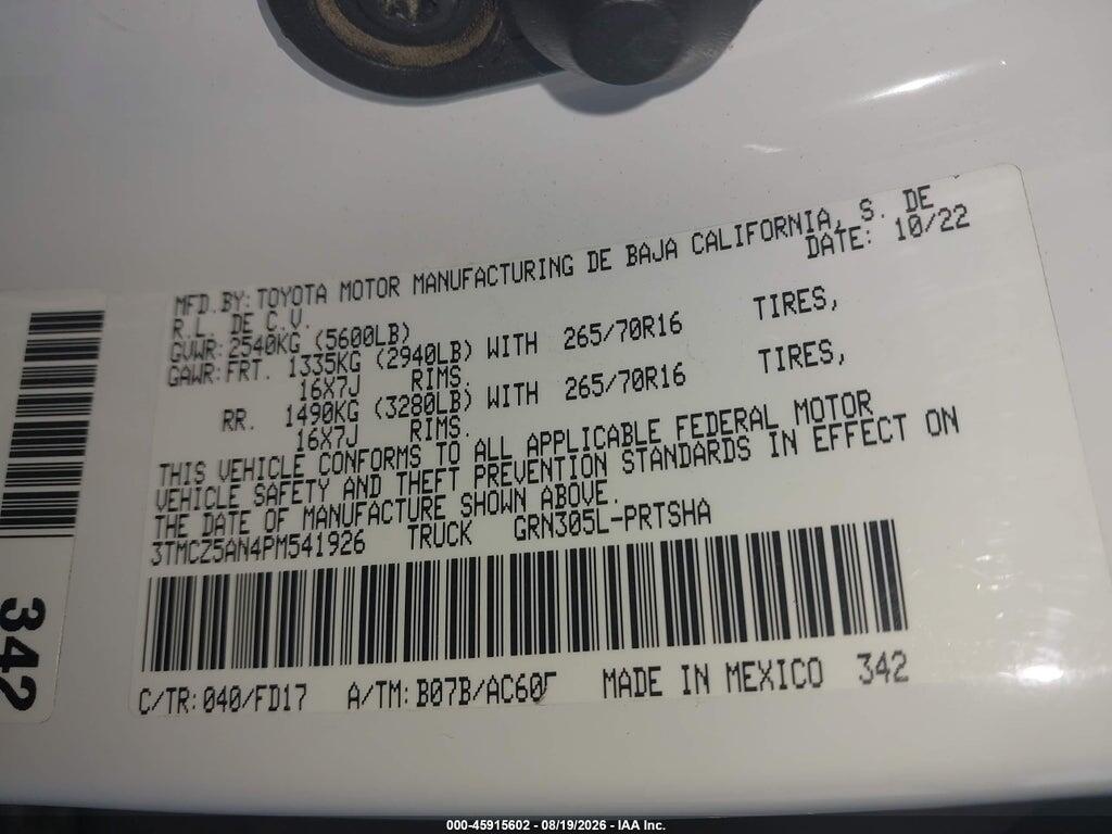 3TMCZ5AN4PM541926 2023 TOYOTA TACOMA photo no. 9