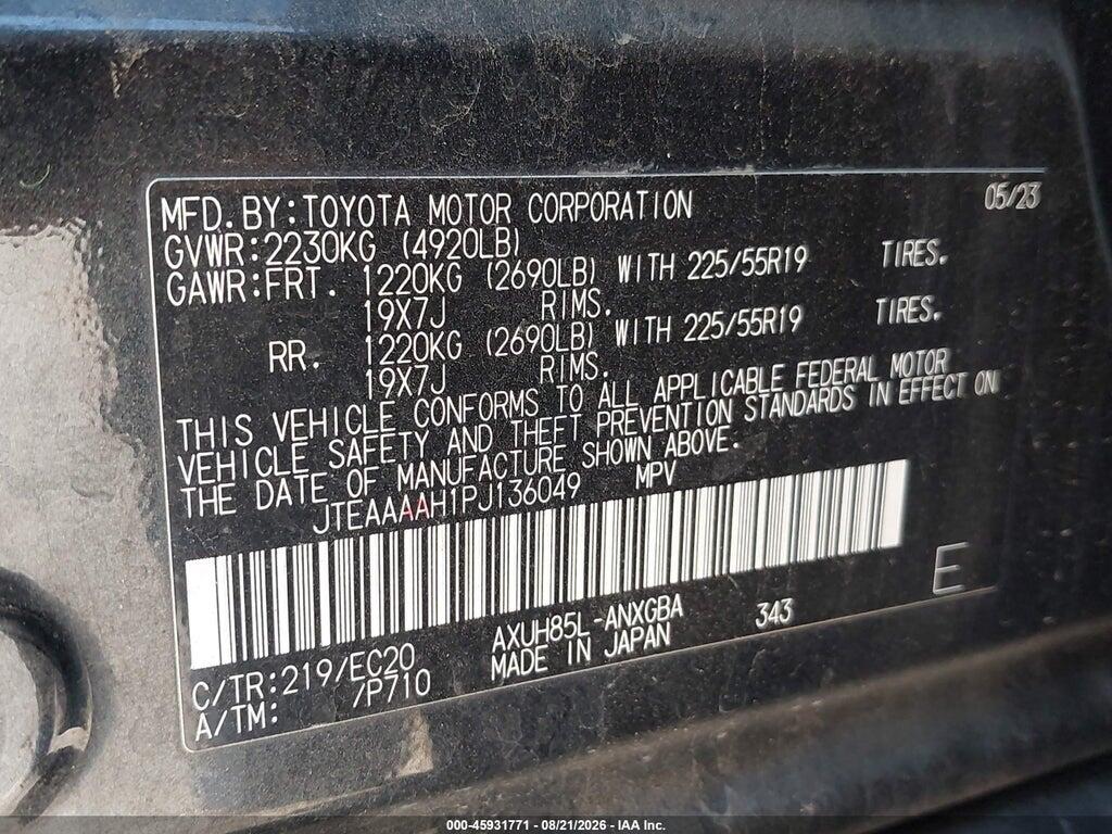 JTEAAAAH1PJ136049 2023 TOYOTA VENZA photo no. 9