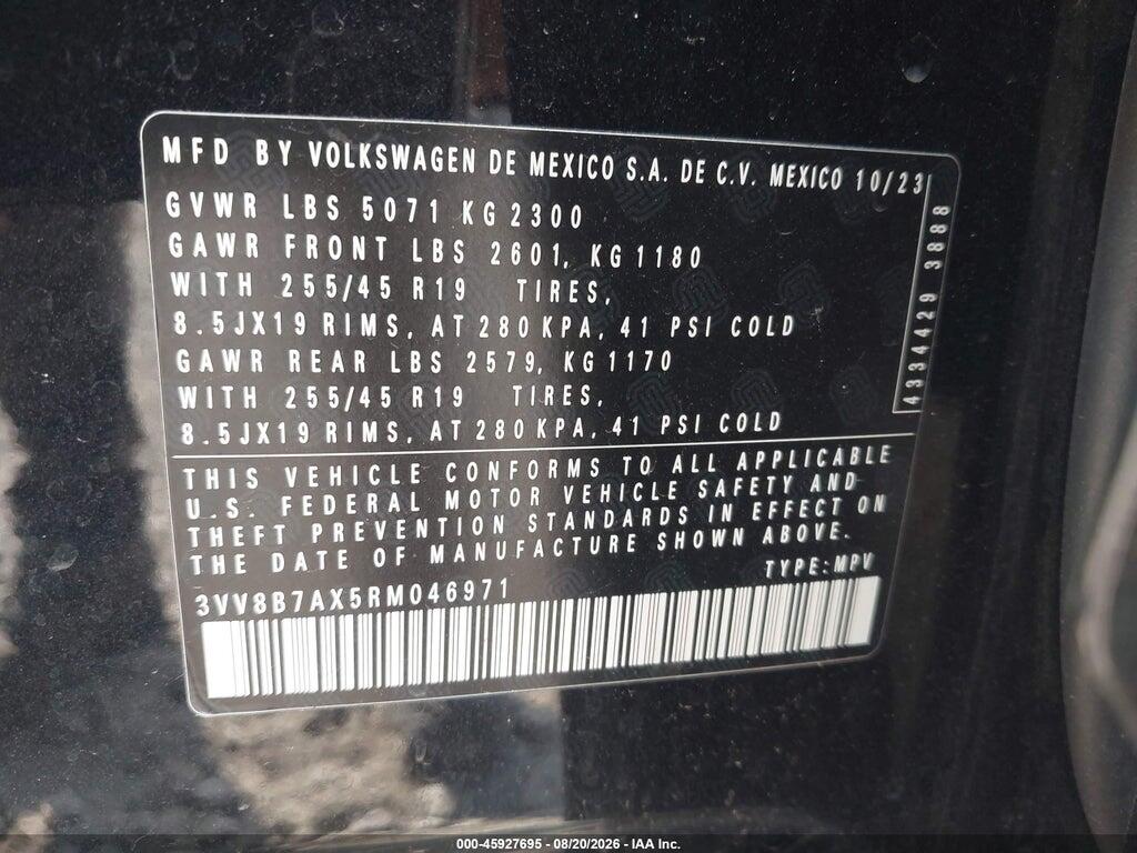 3VV8B7AX5RM046971 2024 VOLKSWAGEN TIGUAN photo no. 9
