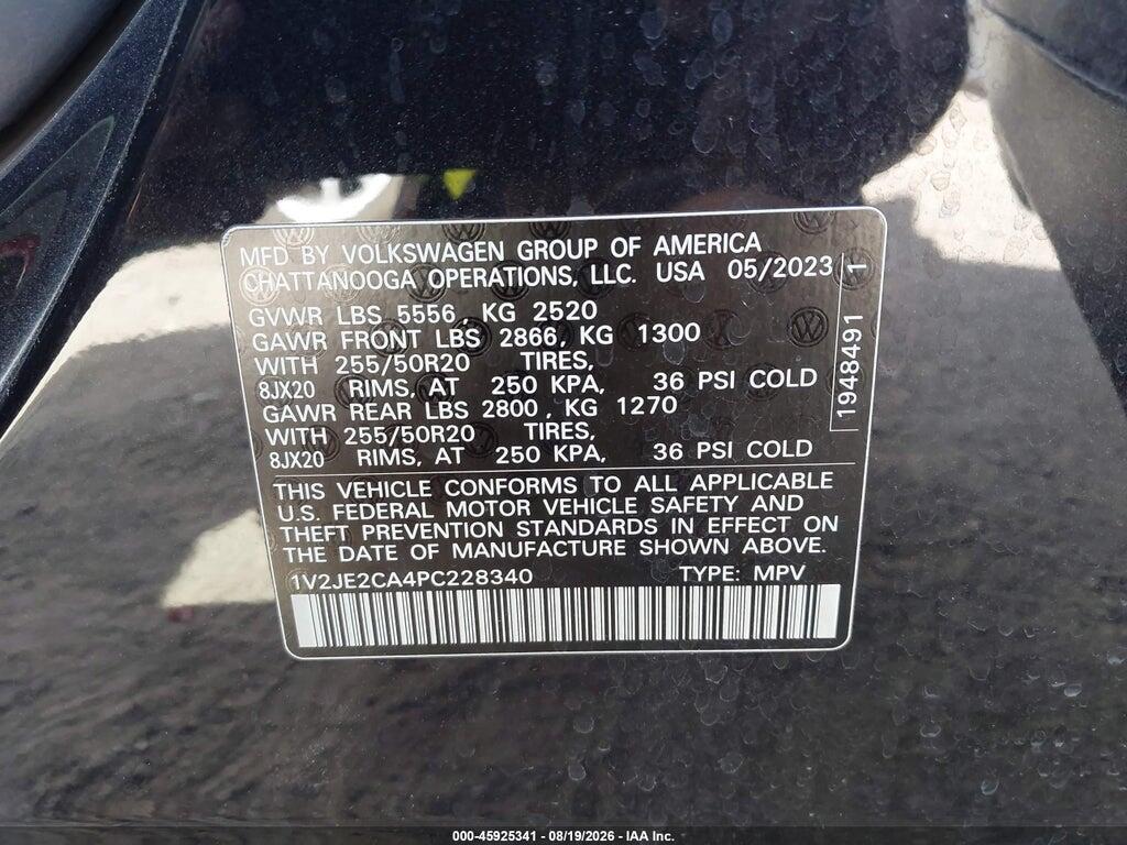1V2JE2CA4PC228340 2023 VOLKSWAGEN ATLAS CROSS SPORT photo no. 9