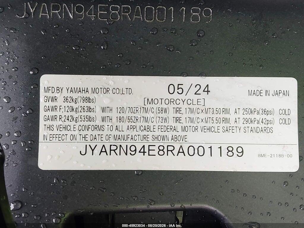 JYARN94E8RA001189 2024 YAMAHA MT09 photo no. 10