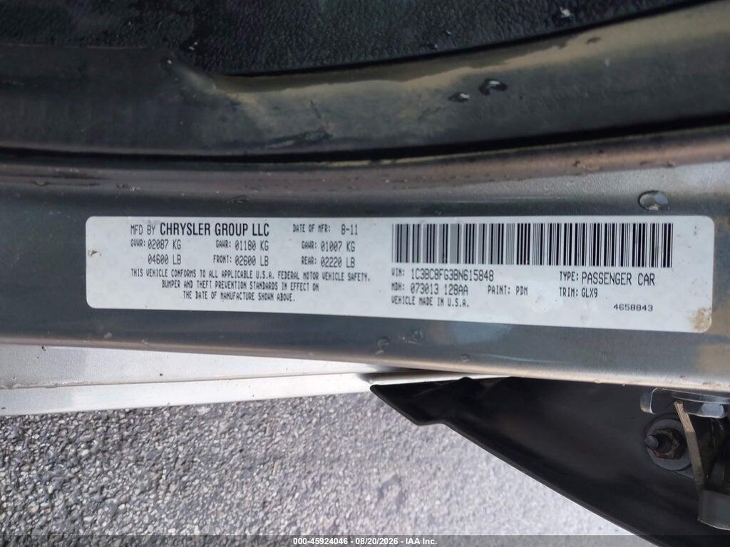 1C3BC8FG3BN615848 2011 CHRYSLER 200 photo no. 11