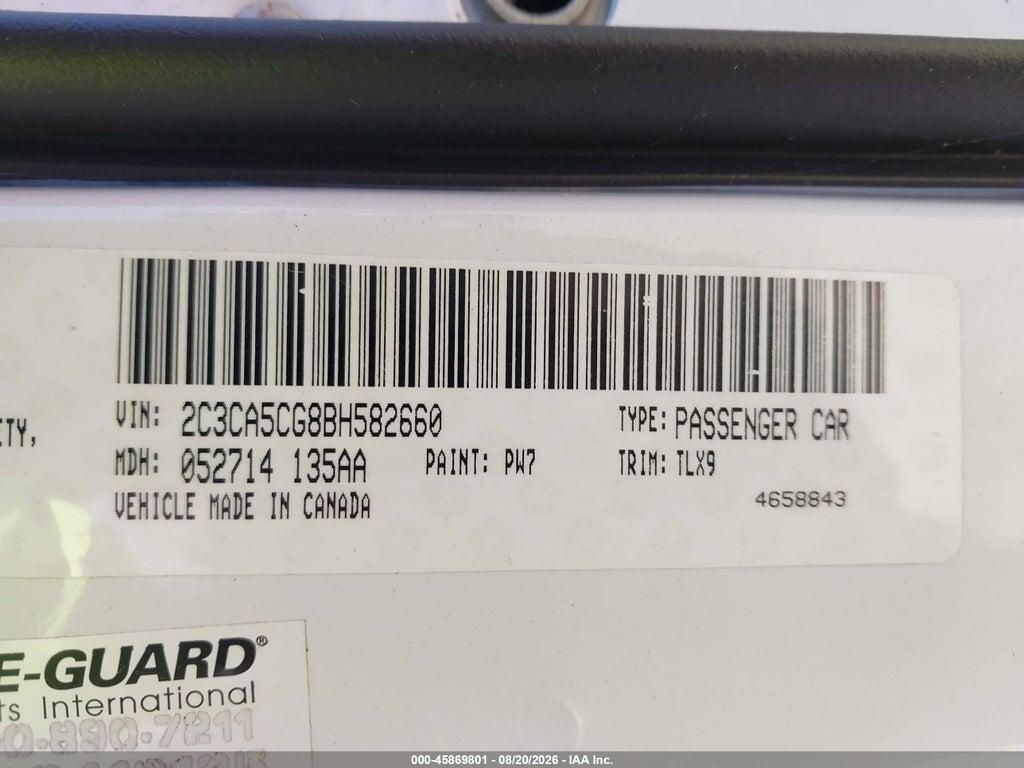 2C3CA5CG8BH582660 2011 CHRYSLER 300 photo no. 9