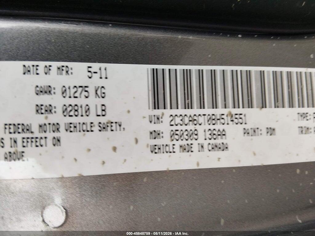 2C3CA6CT0BH514551 2011 CHRYSLER 300C photo no. 9
