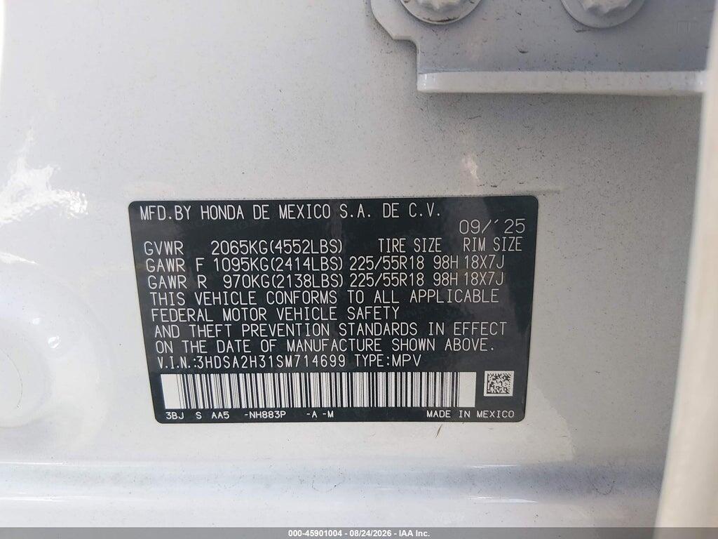 3HDSA2H31SM714699 2025 ACURA ADX photo no. 9