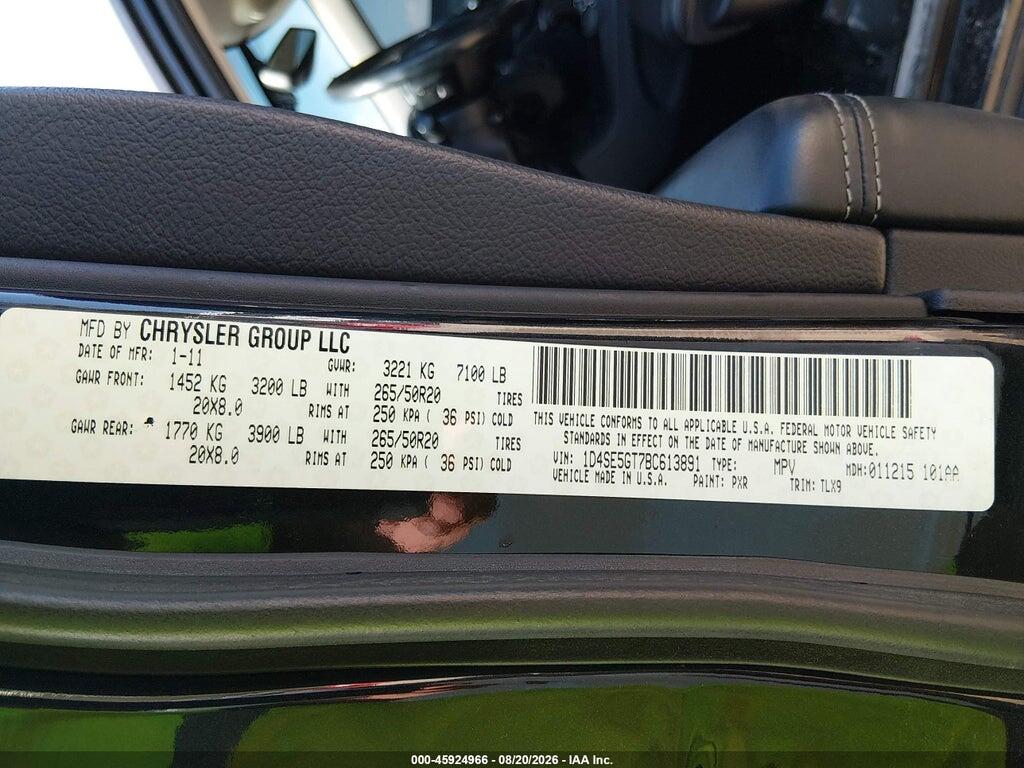 1D4SE5GT7BC613891 2011 DODGE DURANGO photo no. 9