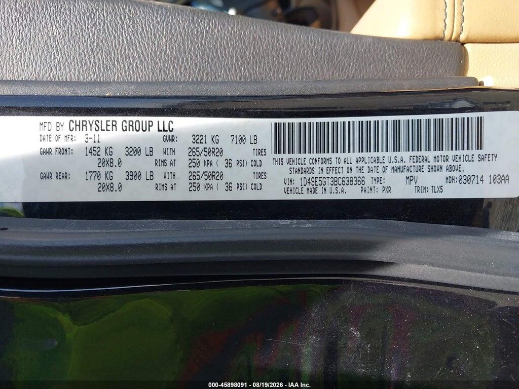 1D4SE5GT3BC638366 2011 DODGE DURANGO photo no. 9